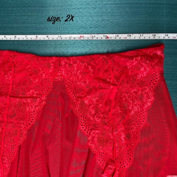 *NEW* Sexy Lace Lingerie QUEEN WOMAN PLUS 1X 2X 3X 4X 5X Halter Chemise Thong - Picture 8 of 16